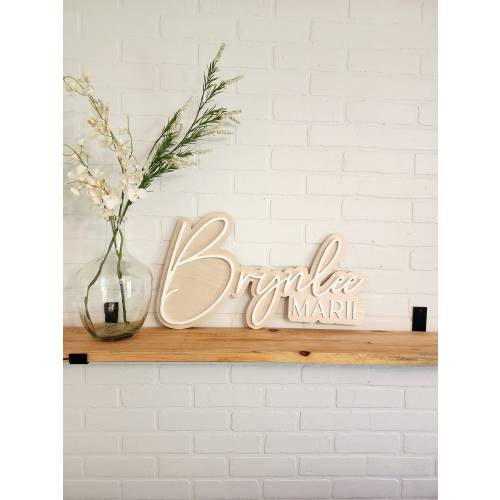 Nursery Name Sign, Baby Name Sign, Custom Wood Sign, Wooden Name Sign, Custom Name Sign, Large Name Sign For Above Crib, Layered Name Sign