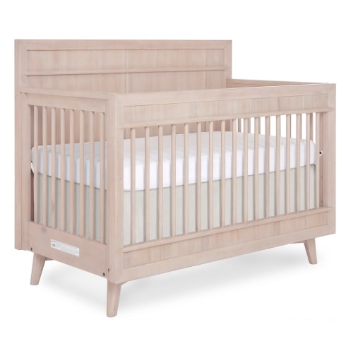 Evolur Loft Antilia Mid-Century 4-In-1 Crib in Sand Castle Oak