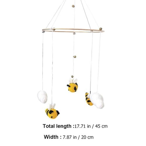 Amosfun Baby Crib Mobile Clouds Ceiling Mobile Nursery Hanging Decorations for Kids Baby Nursery Room