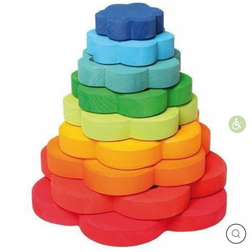 Grimm's Stacking Tower Flowers – The Natural Baby Company