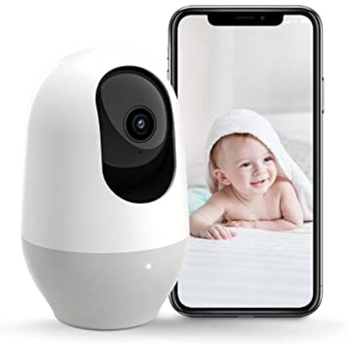 nooie Baby Monitor, WiFi Pet Camera Indoor, 360-degree IP Camera, 1080P Home Security Camera, Motion Tracking, Super IR Night Vision, Works with Alexa, Two-Way Audio, Motion & Sound Detection