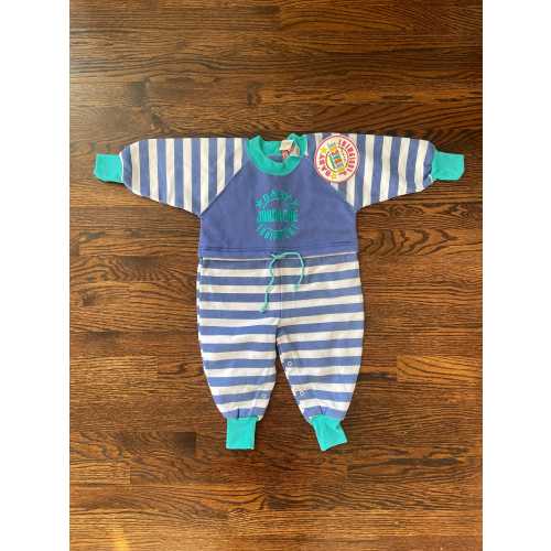 Vintage Deadstock Baby Jordache Sweatshirt Romper 18 months