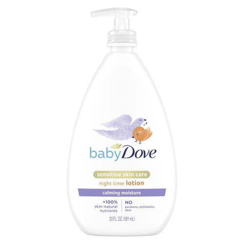 Baby Dove Sensitive Skin Care Baby Lotion Calming Moisture Chamomile Scented Hypoallergenic, 20 oz