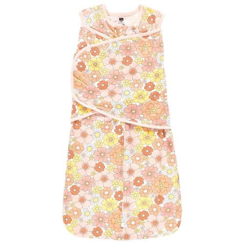 Hudson Baby Infant Girl Convertible Swaddle Sleep Sack, Peace Love Flowers, 3-9 Months