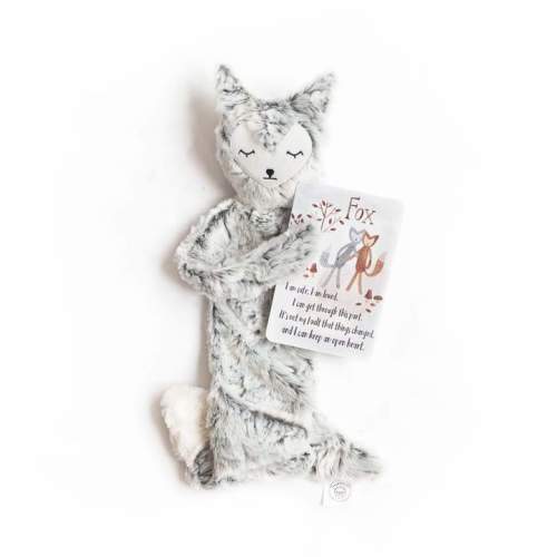 Slumberkins Snuggler & Board Book Gift Bundle - Silver Fox (Family Change)