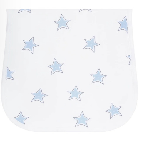 Blue Stars Print Burp Cloth