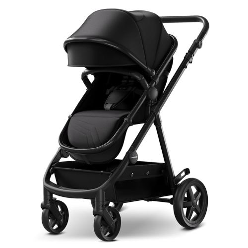 Mompush Meteor2 Baby Stroller 2-in-1 with Bassinet Mode, Compatible with Infant Car Seat Adapter Included, Full-Size Bassinet Strollers for Family Outings