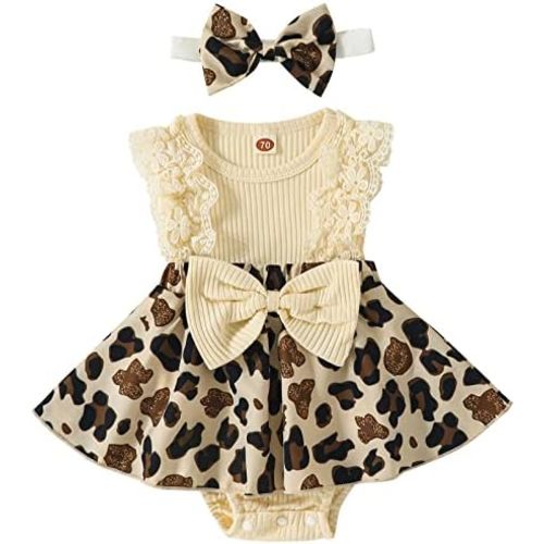 Mubineo Baby Girl Summer Clothes Outfits Sleeveless Lace Floral Romper Dress Newborn Outfit
