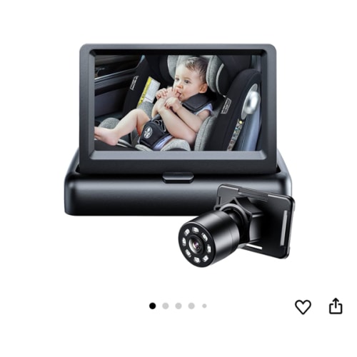 Itomoro Baby Car Mirror, View Infant in Rear Facing Seat with Wide Crystal Clear View,360° Rotation Plug and Play Easy Install baby car monitor 1080p