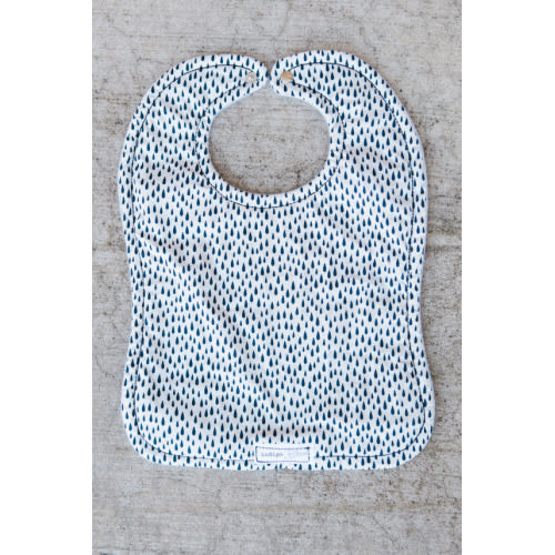 Modern Rain Drop Baby/Toddler Bib Swanky Storm by IndigoBloomCo