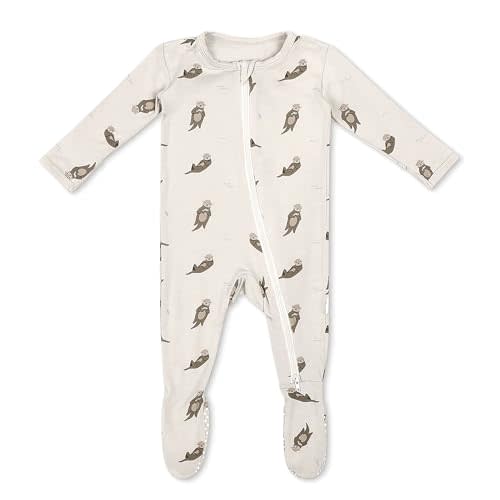 Soft Baby Bamboo Viscose Footie Pajamas, Zipper Closure, 0-24 Months
