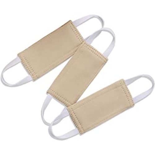 Nursery Door Latch Cover Silencer - Door Closer Jammer Cushion for Baby Good Sleep Ready Made Universal Door Knob Latch Silence Cover for Quiet, W 4 x L 2 inches, Pack-3, Biscotti Beige
