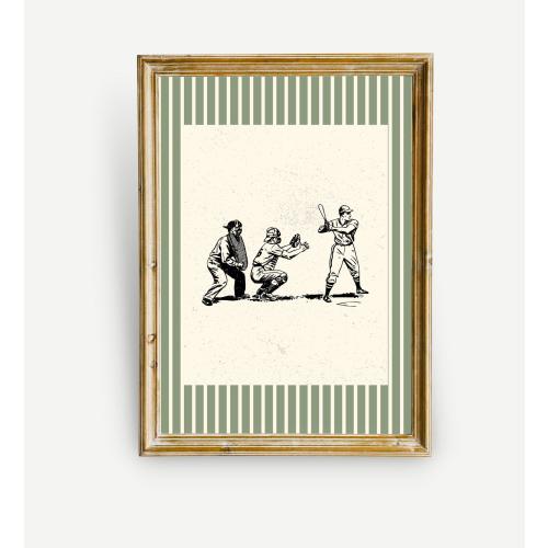 Baseball Nursery Wall Art, Sports Themed Bedroom, Vintage Sports Nursery, Printable Wall Art, Classic Sporty Nursery, Playroom, Toddler Room