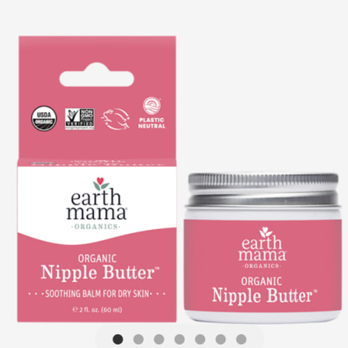 Earth Mama Organic Nipple Butter™ | Nipple Cream Safe for Breastfeeding | Postpartum Essentials for Nursing | Non Lanolin Nipple Cream, 2-Fluid Ounce