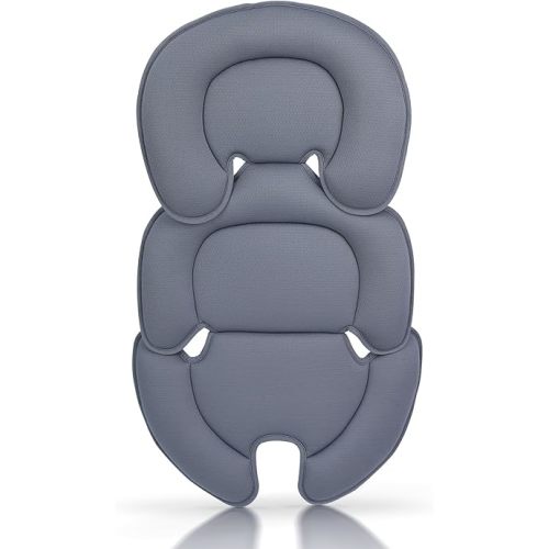 Infant Car Seat Insert, Car Seat Head and Body Supports for Babies, Soft Car Seat Insert Cushion Pad Suit for Infant Car Seats and Baby Strollers(Grey)