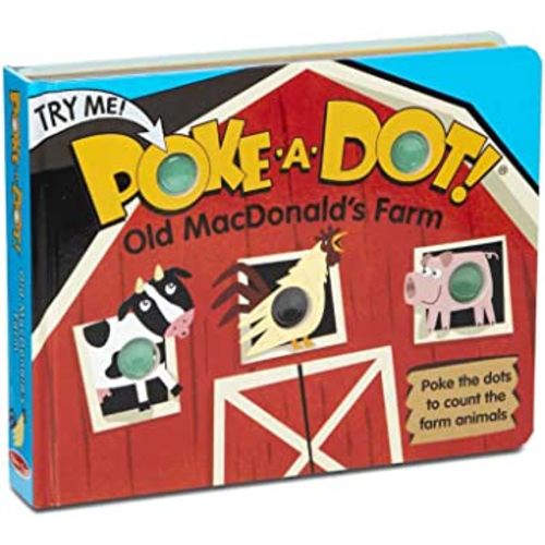 Melissa & Doug Children's Book - Poke-a-Dot: Old MacDonald’s Farm (Board Book with Buttons to Pop) - Farmyard Pop It / Push Pop Book For Toddlers And Kids Ages 3+
