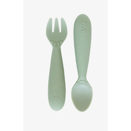 Mini Utensils by ezpz / Sensory Silicone Fork & Spoon for Toddlers