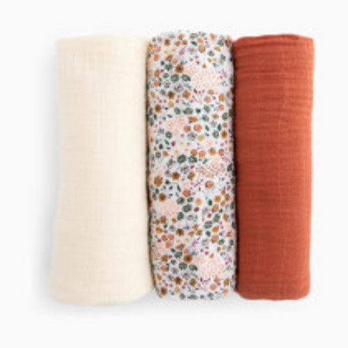 Little Unicorn Cotton Muslin Swaddle Blanket 3 Pack - Pressed Petals