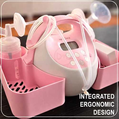 Spectra Pump Caddy Organizer | S1 S2 Bottle Holder & Cord Storage (+FREE Tube Cap Puller)