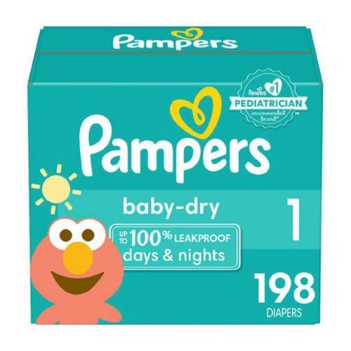 Pampers Baby Dry Diapers, Super Econo Pack, Size 1-7, 84-198CT