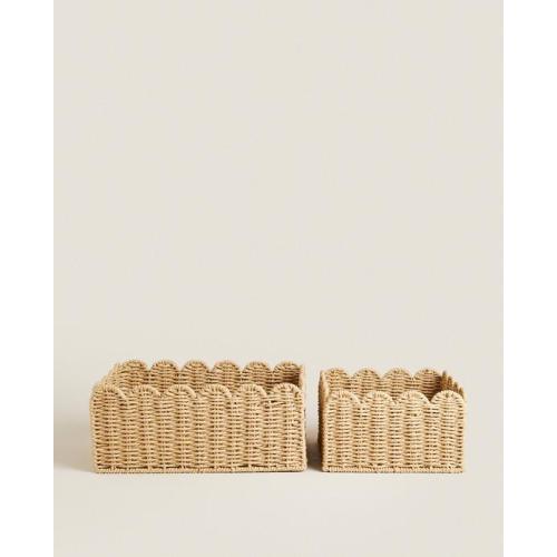 SMALL SCALLOPED BASKET | Zara Home United States of America