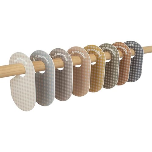 3 Sprouts Baby Closet Dividers (Newborn to 24 Months) – Set of 8 - Gingham