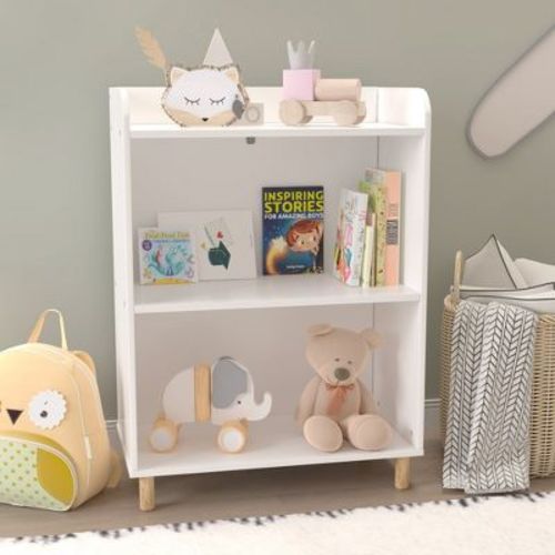 Bookshelf For Kids, 3-tier Toddler Bookshelf Kids Toy Storage Organizer Book Shelves For Kids Room, Playroom, Nursery And Kindergarten