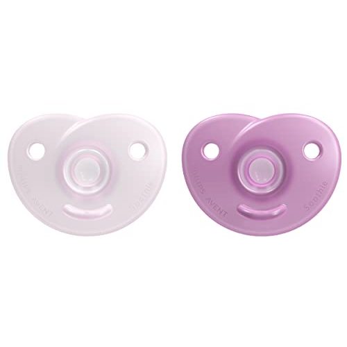 Philips Avent Soothie Heart Pacifier, 3-18 Months, Pink/Light Pink, 2 Pack, SCF099/12