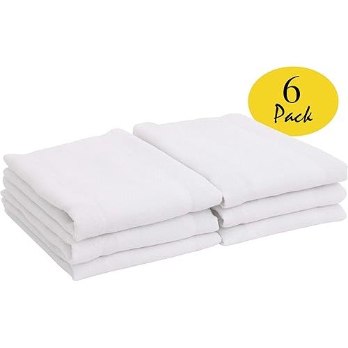 Dundee Burp Cloths/Diapers, White , 14.5x20.5 Inch (Pack of 6)