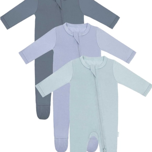 RRP Unisex Baby Footies Pajamas,Rayon Derived From Bamboo,Buttery Soft Sleep 'N Play PJs,2-Way Zipper Closure,0-18 Months