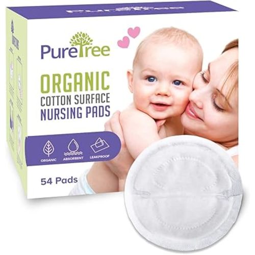 Organic Cotton Disposable Nursing Pads - for Breastfeeding (1 Box - 100 Pads)
