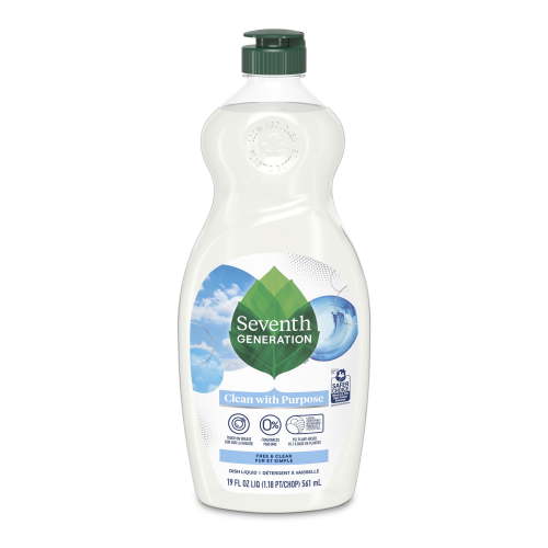 Seventh Generation Dish Soap Liquid Free & Clear, 19 oz