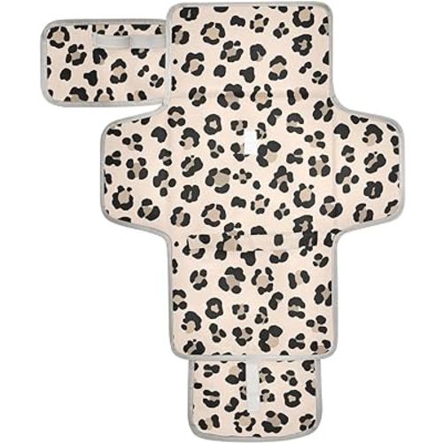 Animal Leopard Print Portable Diaper Changing Pad, Portable Changing Pad for Newborn Girl & Boy - Baby Changing Pad Lightweight Waterproof Travel Changing Kit