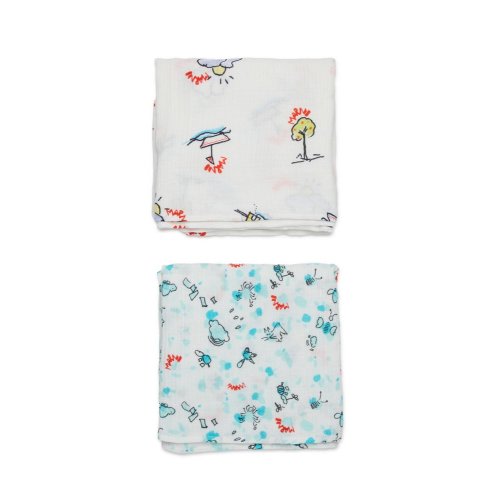 Marni Kids 2 Pack All-Over Patterned Muslin