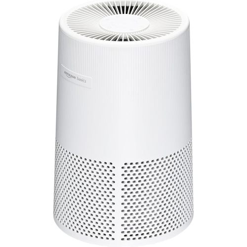 Amazon Basics Air Purifier for Home and Office, With 3-Stage Filtration, HEPA Filter With Activated Carbon, 3 Speeds, Timer, Sleep Mode (32db), Energy Star Certificate, Covers Up to 1067 Sq ft, White