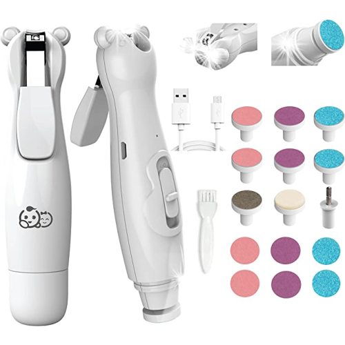 Royal Angels Upgraded 21 in 1 Baby Nail Trimmer with Labeled Case, 13 Extra Replacement Pads, Safe Electric Baby Nail File Kit for Newborns & Toddlers, Whisper Quiet Nail Clipper with LED Light (Pink)