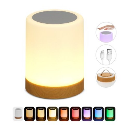 Globe Electric LED Integrated Rechargeable Portable Touch Lamp:USB, No Assembly Required