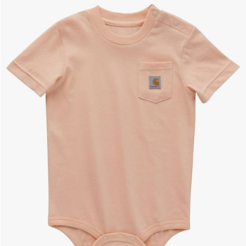 Amazon.com: Carhartt Baby Short Sleeve Bodysuit with Pocket, Malt Tan, 12M: Clothing, Shoes & Jewelry