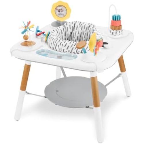 Skip Hop Discoverosity Montessori-Inspired 3-Stage Activity Center & Play Table for Baby Ages 4m+, Includes Mirror, Rattles, Teethers