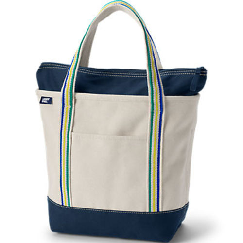 Medium Natural 5 Pocket Open Top Canvas Tote Bag | Lands' End