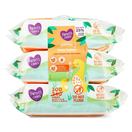 Soothing Shea Butter Baby Wipes, 300 Count