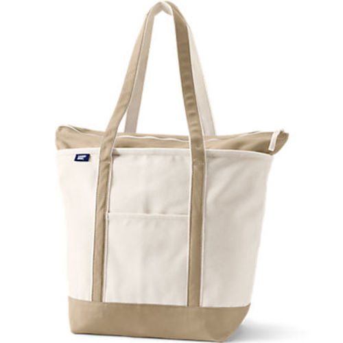 Diaper bag Medium Natural 5 Pocket Open Top Canvas Tote Bag | Lands' End