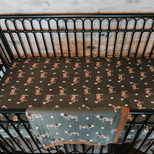 Hereford Bull Bamboo Muslin Crib Sheet – Cowkid Clothing Company