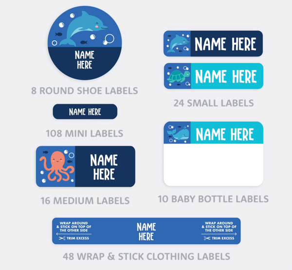 Daycare Name Labels Combo Pack