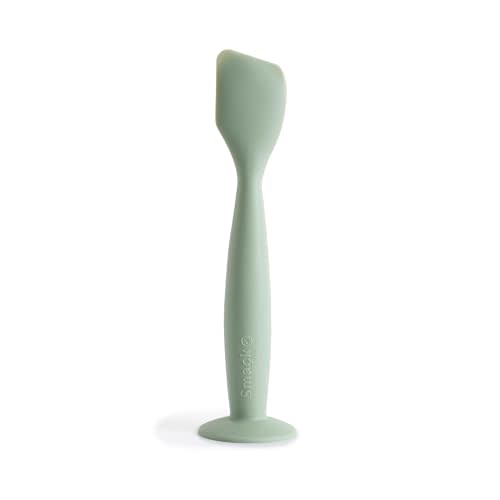 Smack Fun Diaper Cream Applicator Soft Silicone with Suction Base | Diaper rash cream spatula | Diaper Bag Essentials (Cambridge Blue)