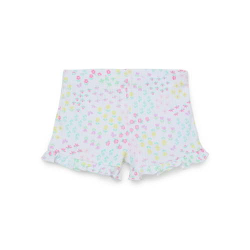 Garanimals Baby Girl Ruffle Edge Printed Rib Shorts, Sizes 0-24 Months