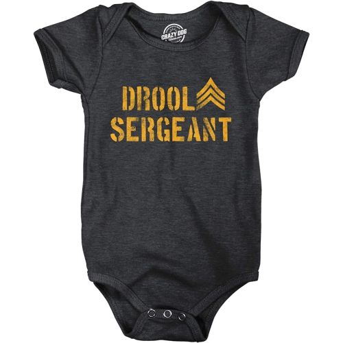 Drool Sergeant Baby Bodysuit Funny Military Army Sarcastic Infant Jumper