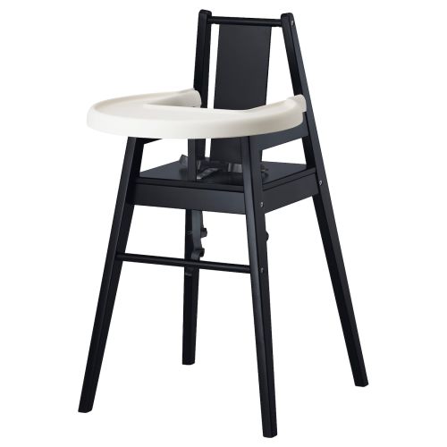 BLÅMES High chair with tray - black