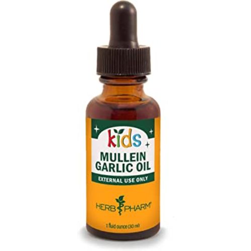 Herb Pharm Kids Mullein and Garlic Oil, 1 Fl Oz, Calendula, Garlic, Mullein, St. John's Wort, Olive Oil