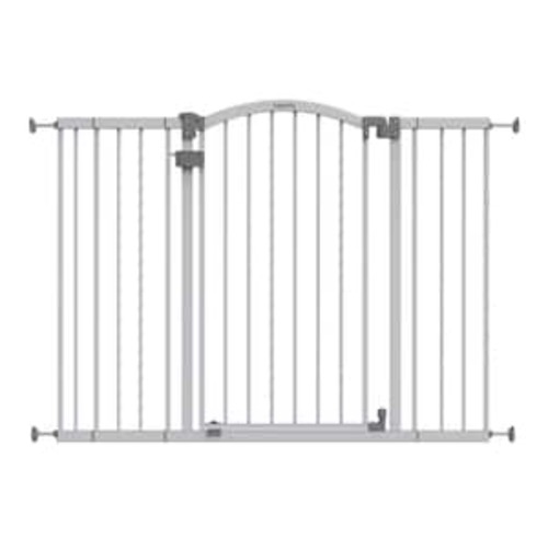 The Thruway 53W Series Pet and Baby Gate, Openings 29.5-53 in. 38 in. Tall-Gray